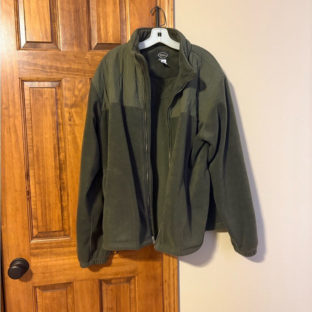 Bear Creek Men's Olive Green Fleece Bomber Jacket ❤️